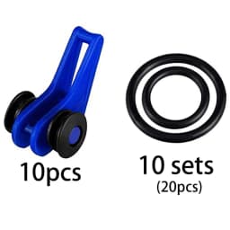 Fishing Bait Keeper 10PCS Mixed Colors Secure Holder Hook Ring Worm Lure Clasp Angle Hanger for Rod Jig Casting Tackle