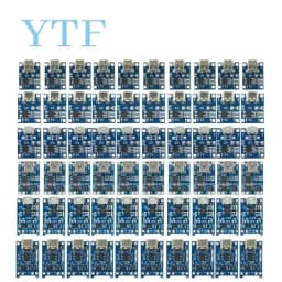 10/100pcs 5V 1A Micro USB 18650 Type-c Lithium Battery Charging Board Charger Module+Protection Dual Functions For TP4056 18650