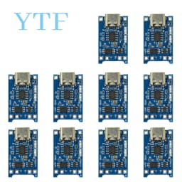 10/100pcs 5V 1A Micro USB 18650 Type-c Lithium Battery Charging Board Charger Module+Protection Dual Functions For TP4056 18650