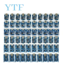 10/100pcs 5V 1A Micro USB 18650 Type-c Lithium Battery Charging Board Charger Module+Protection Dual Functions For TP4056 18650