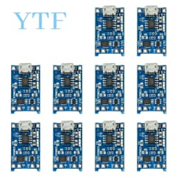 10/100pcs 5V 1A Micro USB 18650 Type-c Lithium Battery Charging Board Charger Module+Protection Dual Functions For TP4056 18650