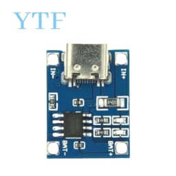 10/100pcs 5V 1A Micro USB 18650 Type-c Lithium Battery Charging Board Charger Module+Protection Dual Functions For TP4056 18650