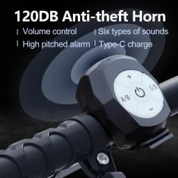 Bike Electric Horn Bell USB Rechargeable Bicycle Handlebar Cycling Alarm Ring Bell 120db Super Loud Horn Anti-theft Bell scooter