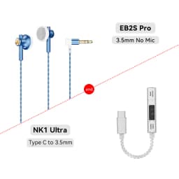 NICEHCK EB2S PRO 3.5/4.4mm Plug Microphone Flat-Head Earbud HIFI Wired Earphone 15.4mm LCP Diaphragm Dynamic Music Vocal Headset
