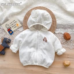 Baby Girls Boys Sun Protection Coat - Cute Infant Outerwear for Breathable Air-conditioned Autumn Clothes,Thin Kids Children Top