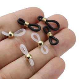 20pcs Eyeglass Chain Ends Adjustable Spring Rubber Ends Connectors for Eye Glasses Holder Necklace Chain DIY Jewelry Making