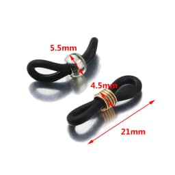 20pcs Eyeglass Chain Ends Adjustable Spring Rubber Ends Connectors for Eye Glasses Holder Necklace Chain DIY Jewelry Making