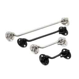 3/4/6/8/10/12 Inch Crescent Window Lock with Safety Switch Cabin Hook Door Latch Lock Catch Holder with Install Screws