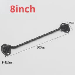 3/4/6/8/10/12 Inch Crescent Window Lock with Safety Switch Cabin Hook Door Latch Lock Catch Holder with Install Screws