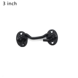 3/4/6/8/10/12 Inch Crescent Window Lock with Safety Switch Cabin Hook Door Latch Lock Catch Holder with Install Screws