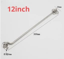 3/4/6/8/10/12 Inch Crescent Window Lock with Safety Switch Cabin Hook Door Latch Lock Catch Holder with Install Screws