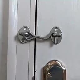 3/4/6/8/10/12 Inch Crescent Window Lock with Safety Switch Cabin Hook Door Latch Lock Catch Holder with Install Screws