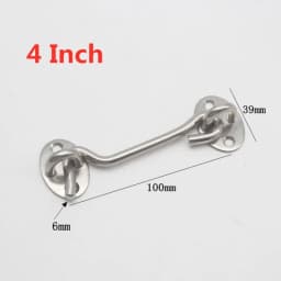 3/4/6/8/10/12 Inch Crescent Window Lock with Safety Switch Cabin Hook Door Latch Lock Catch Holder with Install Screws