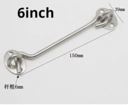 3/4/6/8/10/12 Inch Crescent Window Lock with Safety Switch Cabin Hook Door Latch Lock Catch Holder with Install Screws