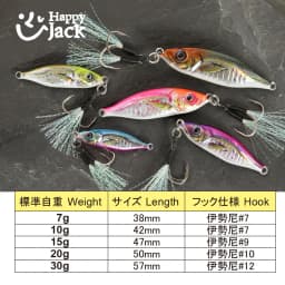Happyjack Metal Jig 7g 10g 15g 20g 30g 3D Print Laser Slow Jig Trout Sea Fishing Bait Micro Jig Sea Fishing Bait Jigging Lure Me