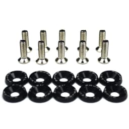 10pcs Car Modified Hex Fasteners Fender Washer Bumper Engine Concave Screws Aluminum JDM Fender Washers and M6 Bolt for Honda
