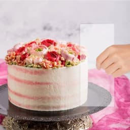 2pcs Acrylic Cake Scraper Set Decorating Contour Stripe Cake Comb Saw Tooth Smoother Buttercream Frosting Scraper cake tools