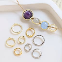 Plating 18k gold 6 8 10 mm Mix Vintage Bead Ring Spacer Beads Cap DIY Bracelet Beads For jewelry Making Accessories Finding
