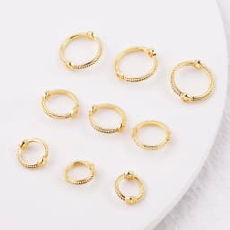 Plating 18k gold 6 8 10 mm Mix Vintage Bead Ring Spacer Beads Cap DIY Bracelet Beads For jewelry Making Accessories Finding