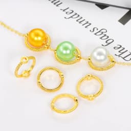 Plating 18k gold 6 8 10 mm Mix Vintage Bead Ring Spacer Beads Cap DIY Bracelet Beads For jewelry Making Accessories Finding