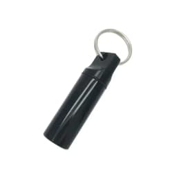 Aluminum Waterproof Pill Box Cases with Sealed Storage, Flat Head, Round Alloy Cartridge and Keychain for Vitamin Fish Oils
