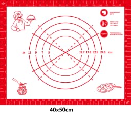 BUYYES 1PCS Silicone Baking Mat Kneading Pad Dough Mat Pizza Cake Dough Maker Kitchen Cooking Grill Non-Stick Gadgets Bakeware