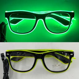 Light Up Led Glasses Neon Party Luminous Glasses EL Wire Glowing Sunglasses Novelty Gift for Adult Glow Bright Light Supplies