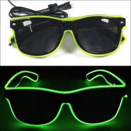 Light Up Led Glasses Neon Party Luminous Glasses EL Wire Glowing Sunglasses Novelty Gift for Adult Glow Bright Light Supplies
