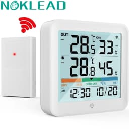 Wireless Indoor Outdoor Thermometer Hygrometer Digital Temperature Humidity Monitor With Remote Sensor Home Weather Station
