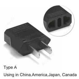 US Electrical Plug Adapter European EU To US America China CN Canada CA Travel Adapter 2Pin Plug Type A Converter Power Adaptor