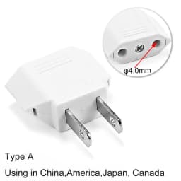 US Electrical Plug Adapter European EU To US America China CN Canada CA Travel Adapter 2Pin Plug Type A Converter Power Adaptor