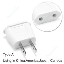 US Electrical Plug Adapter European EU To US America China CN Canada CA Travel Adapter 2Pin Plug Type A Converter Power Adaptor