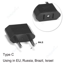 US Electrical Plug Adapter European EU To US America China CN Canada CA Travel Adapter 2Pin Plug Type A Converter Power Adaptor