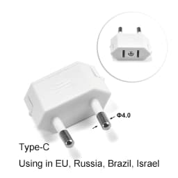 US Electrical Plug Adapter European EU To US America China CN Canada CA Travel Adapter 2Pin Plug Type A Converter Power Adaptor