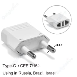 US Electrical Plug Adapter European EU To US America China CN Canada CA Travel Adapter 2Pin Plug Type A Converter Power Adaptor