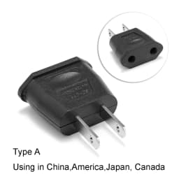 US Electrical Plug Adapter European EU To US America China CN Canada CA Travel Adapter 2Pin Plug Type A Converter Power Adaptor