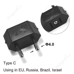 US Electrical Plug Adapter European EU To US America China CN Canada CA Travel Adapter 2Pin Plug Type A Converter Power Adaptor