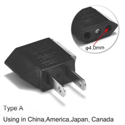 US Electrical Plug Adapter European EU To US America China CN Canada CA Travel Adapter 2Pin Plug Type A Converter Power Adaptor