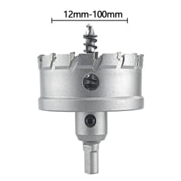 1Pc 12-100mm TCT Hole Saw Tungsten Carbide Tip Core Drill Bit Cutter Tools Drilling crown for Metal Stainless Steel Alloy