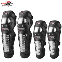 Motorcycle Kneepad Stainless Steel Moto Elbow Knee Pads Motocross Racing Protective Gear Protector Guards Kit