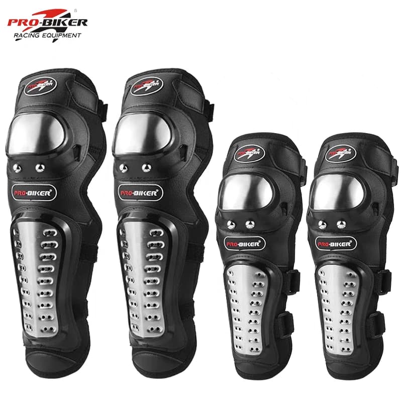 Motorcycle Kneepad Stainless Steel Moto Elbow Knee Pads Motocross Racing Protective Gear Protector Guards Kit
