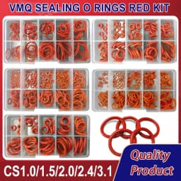 CS 1/1.5/2.0/2.4/3.1 Silicone O Ring Sealing Washer Red VMQ O-ring Plumbing Gaskets Oil Resistant High Temperature Oring Kit