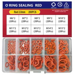 CS 1/1.5/2.0/2.4/3.1 Silicone O Ring Sealing Washer Red VMQ O-ring Plumbing Gaskets Oil Resistant High Temperature Oring Kit