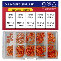 CS 1/1.5/2.0/2.4/3.1 Silicone O Ring Sealing Washer Red VMQ O-ring Plumbing Gaskets Oil Resistant High Temperature Oring Kit