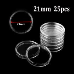 21/23/25/30/32/38/40/45mm Coinning Capsules Storage Box Clear Plastic Coinning Cases Holders Protector Coinning Capsules Storage