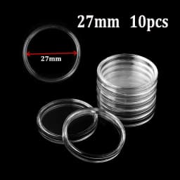 21/23/25/30/32/38/40/45mm Coinning Capsules Storage Box Clear Plastic Coinning Cases Holders Protector Coinning Capsules Storage
