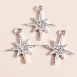 10pcs 27*20mm Shining Crystal Star Charms for Earrings Bracelet Making Accessories Pendants Necklace Keychain Diy Jewelry Making
