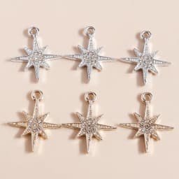 10pcs 27*20mm Shining Crystal Star Charms for Earrings Bracelet Making Accessories Pendants Necklace Keychain Diy Jewelry Making