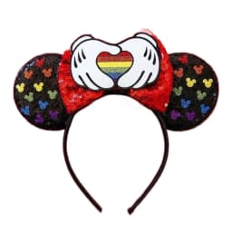 2025 New Style Mickey Minnie Ear Headband Sequin Bows Girl Adult Kids Halloween Party Cosplay Hair Accessories Princess Hairband
