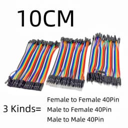 40-120pcs Dupont Line 10CM 20CM 30CM 40Pin Male to Male + Male to Female Female to Female Jumper Wire Dupont Cable for DIY KIT